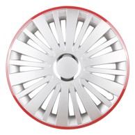 LEOPLAST Poklopac kotača čelične felge FALCON 14", siva s crvenim rubom 